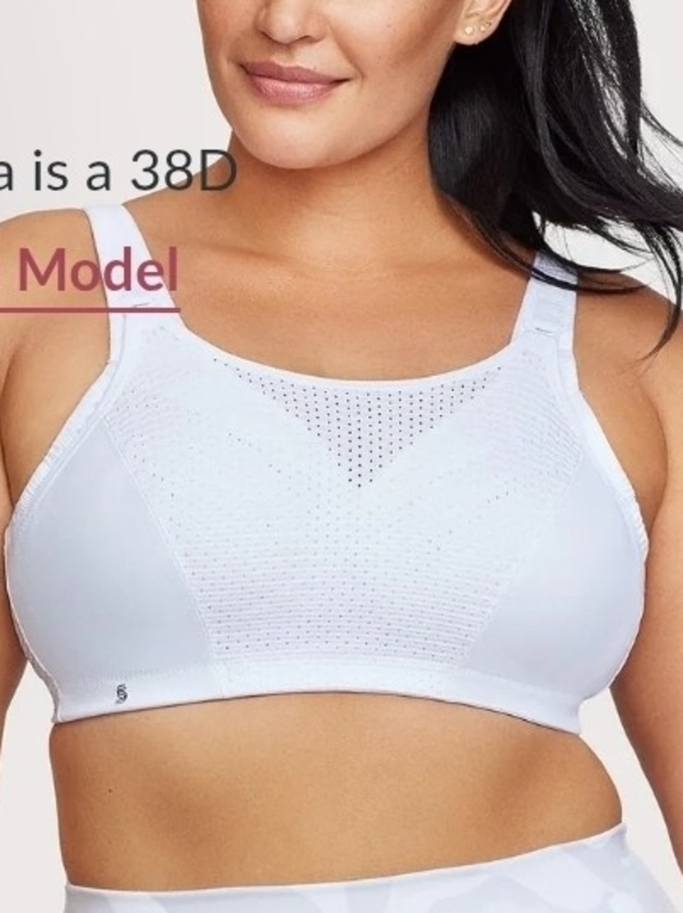 NWOT 36H Glamorise Custom Control High Impact Sports Bra Wirefree Sports Bra